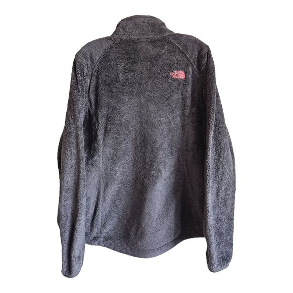 THE NORTH FACE Women's L Jacket Full Zip Olive Green Orange Fuzzy Zip Pockets 40 - Picture 8 of 10